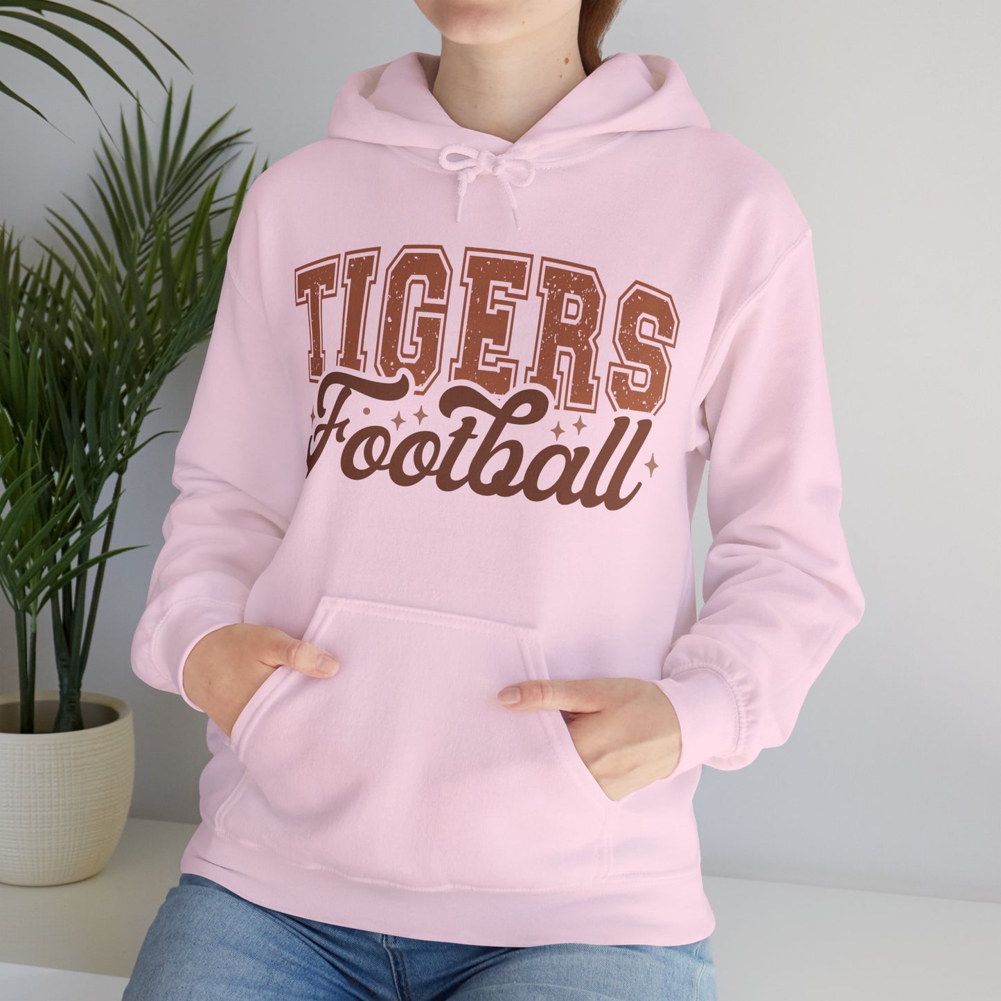 Tigers Football Adult Unisex Heavy Blend™ Hooded Sweatshirt