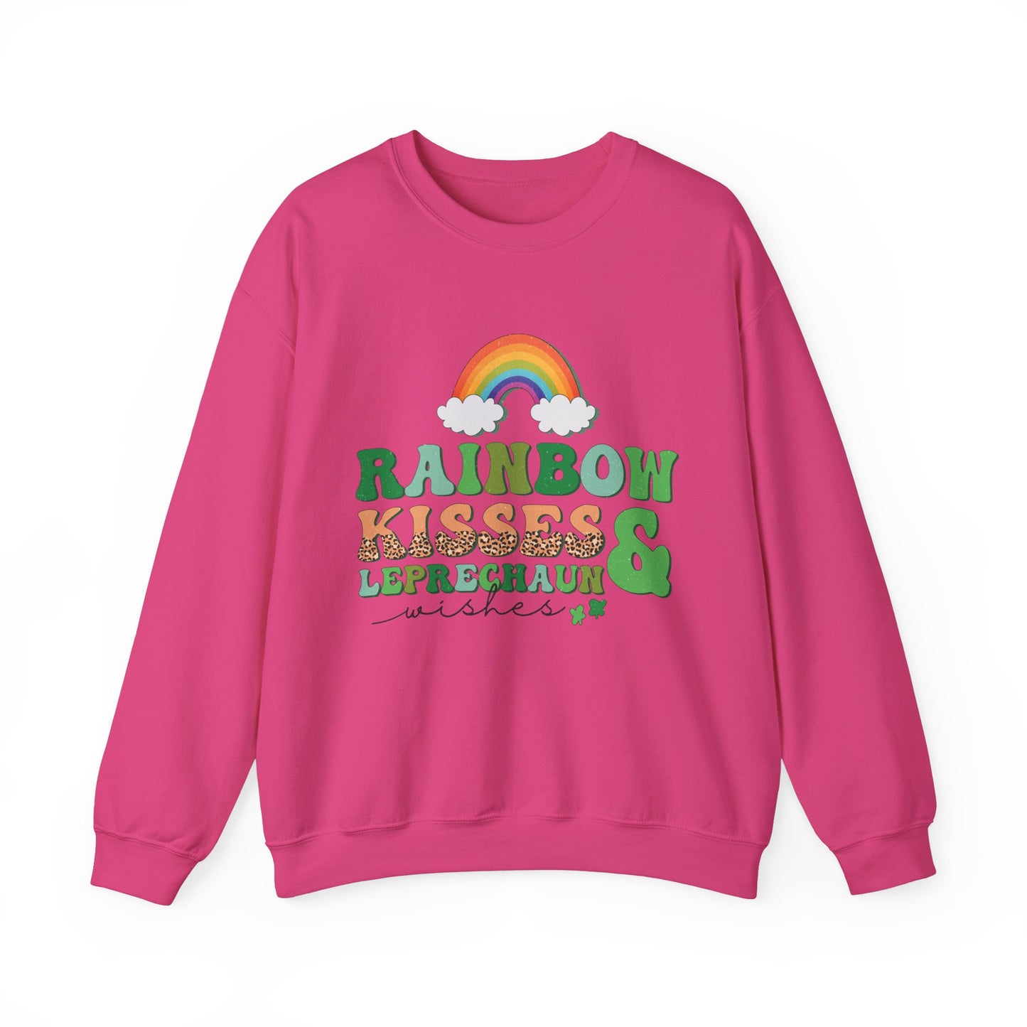 Rainbow Kisses & Leprechaun Wishes St. Patrick's Day Women's Sweatshirt