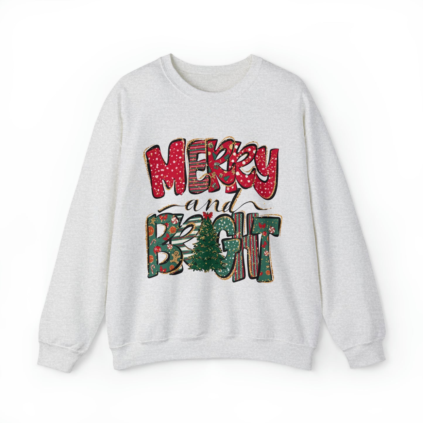 Merry and Bright Women's Christmas Crewneck Sweatshirt