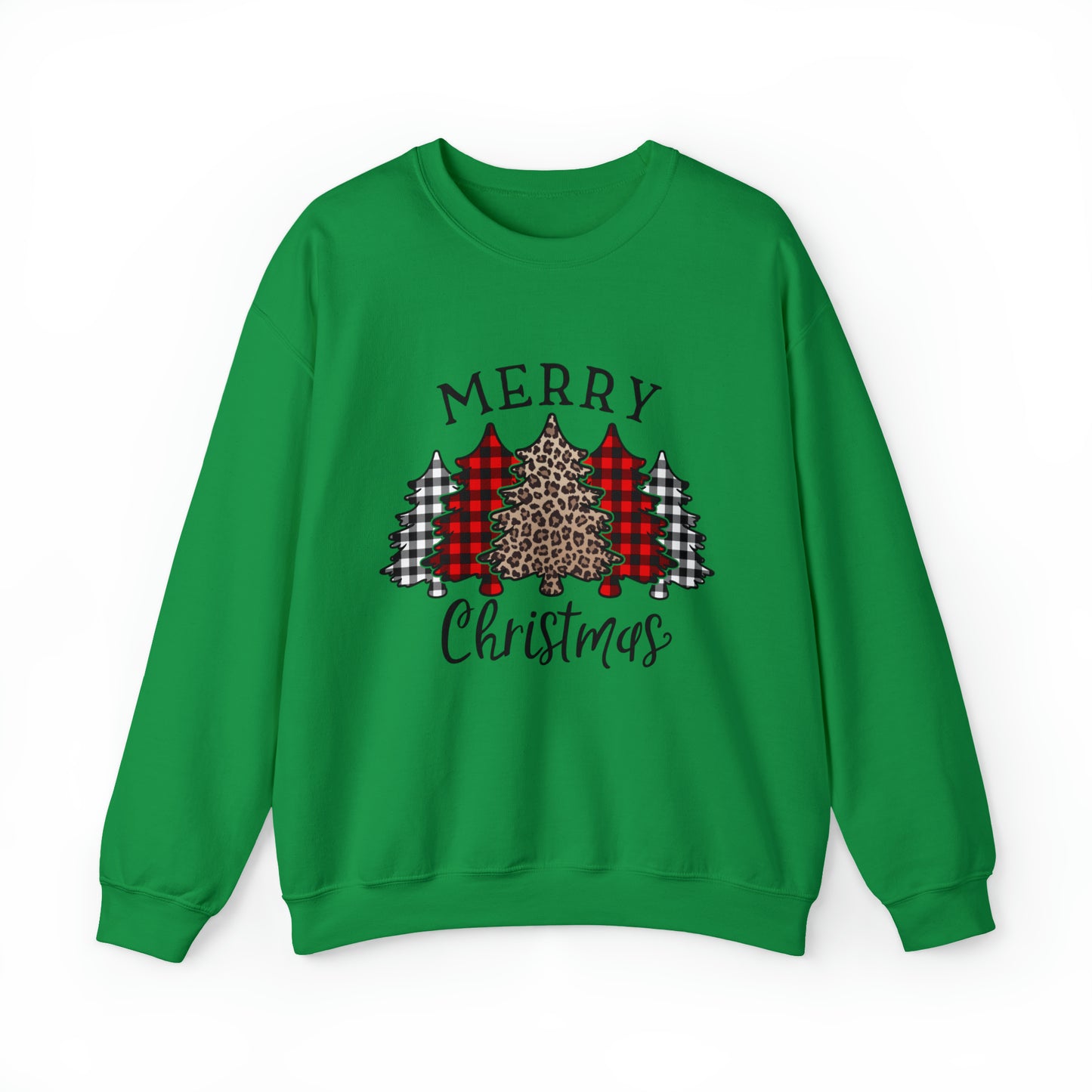 Merry Christmas With Trees Women's Christmas Crewneck Sweatshirt