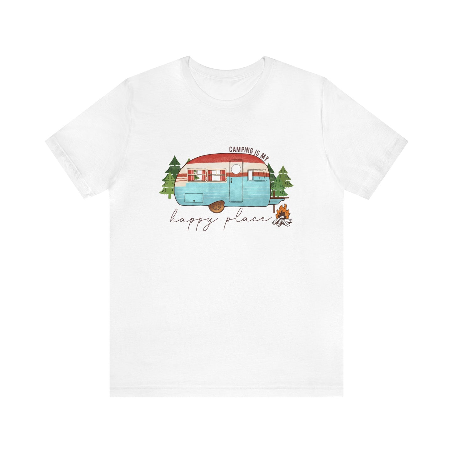 Camping is my happy place adult unisex Tshirt