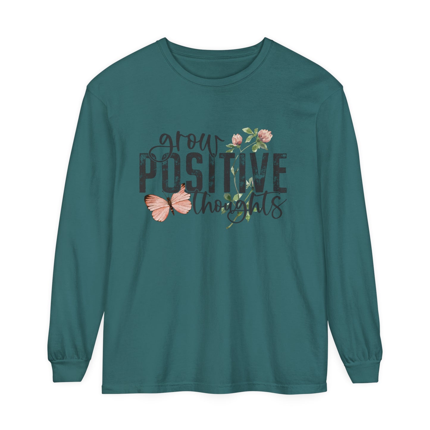 Grow Positive Thoughts Women's Loose Long Sleeve T-Shirt