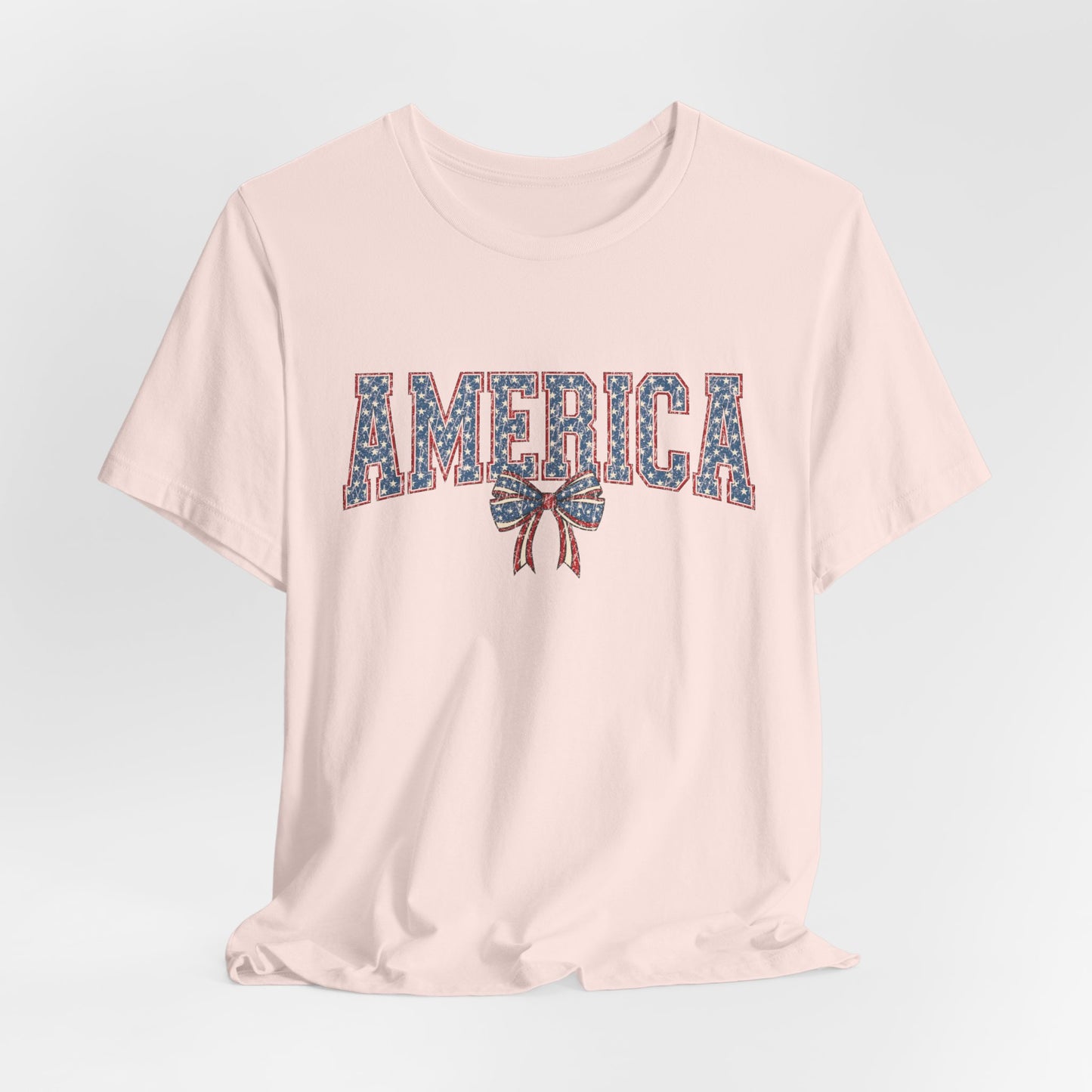 America Women's Patriotic Short Sleeve Tee
