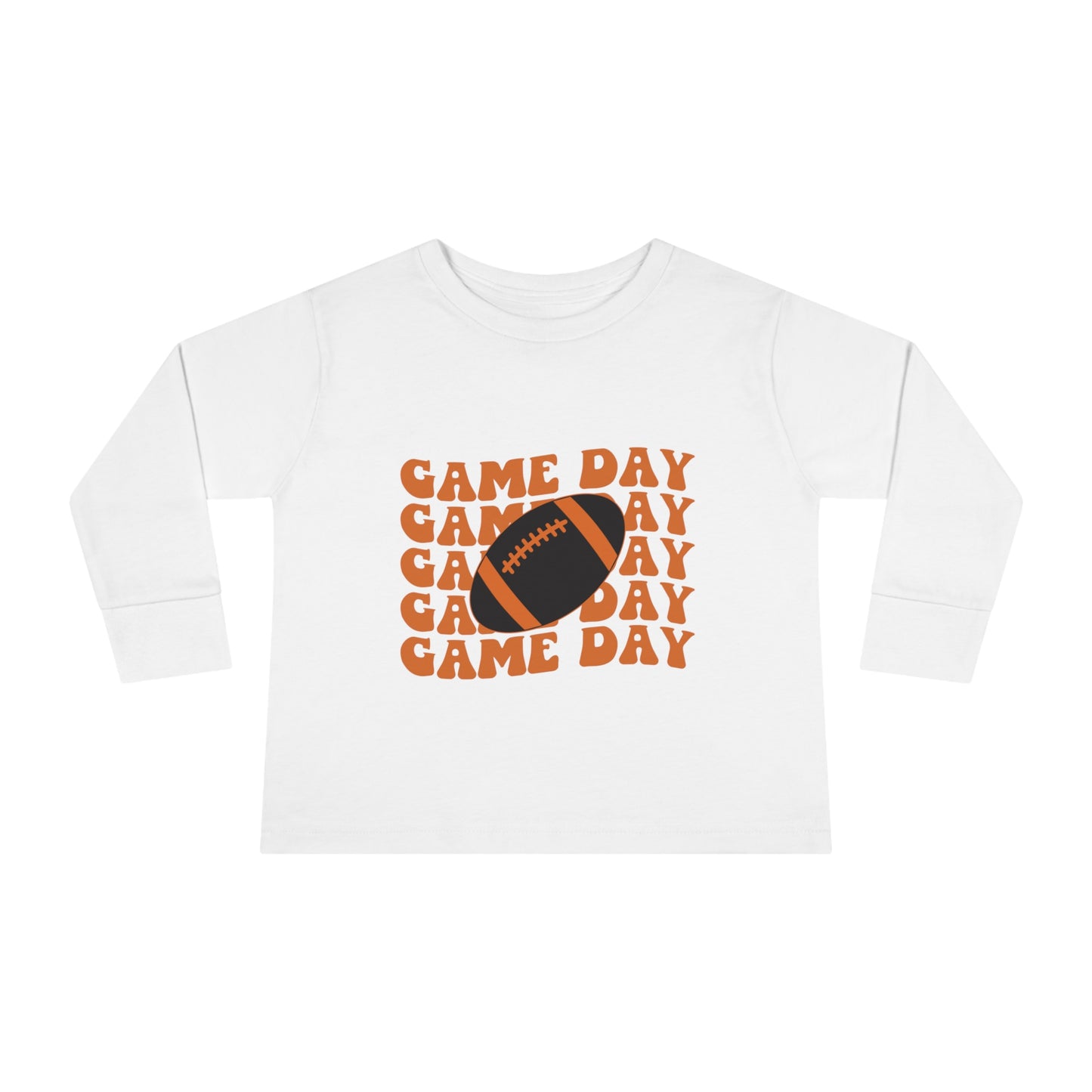 Game Day Football Toddler Long Sleeve Tee