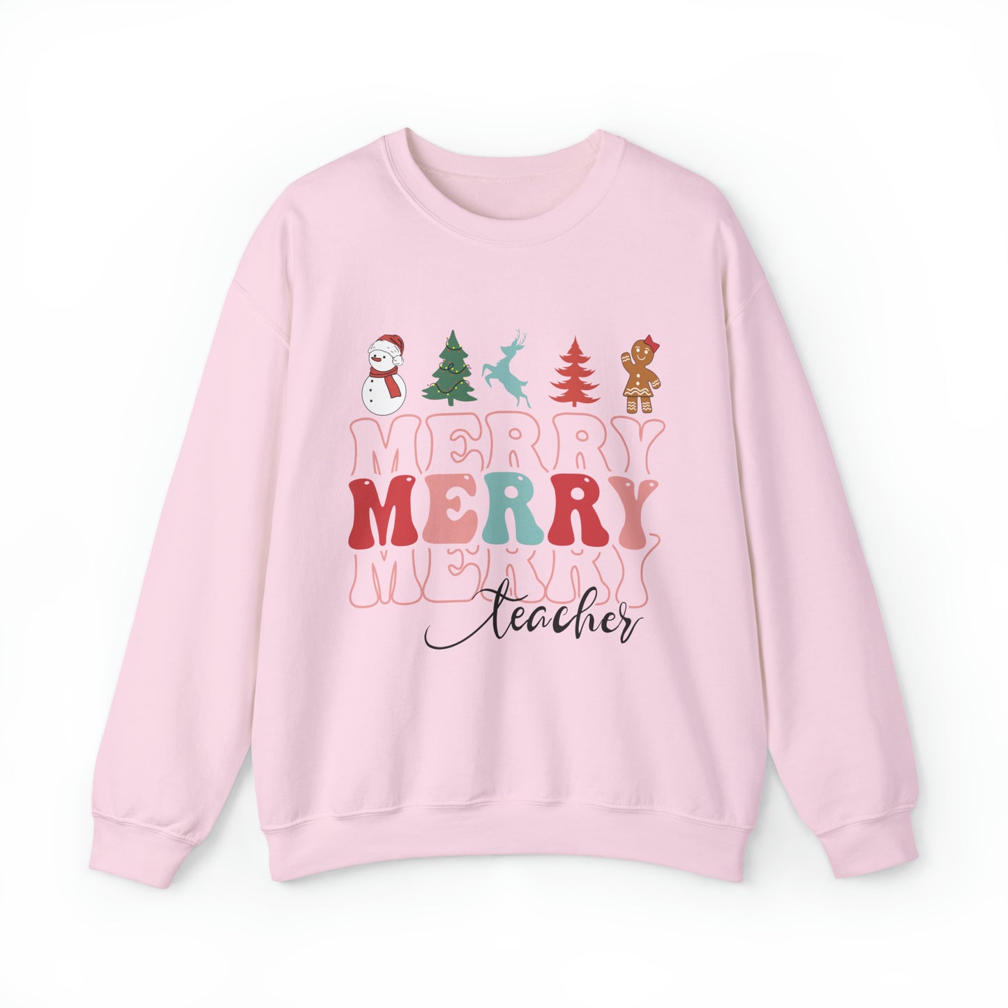 Merry Merry Teacher Women's Christmas Sweatshirt