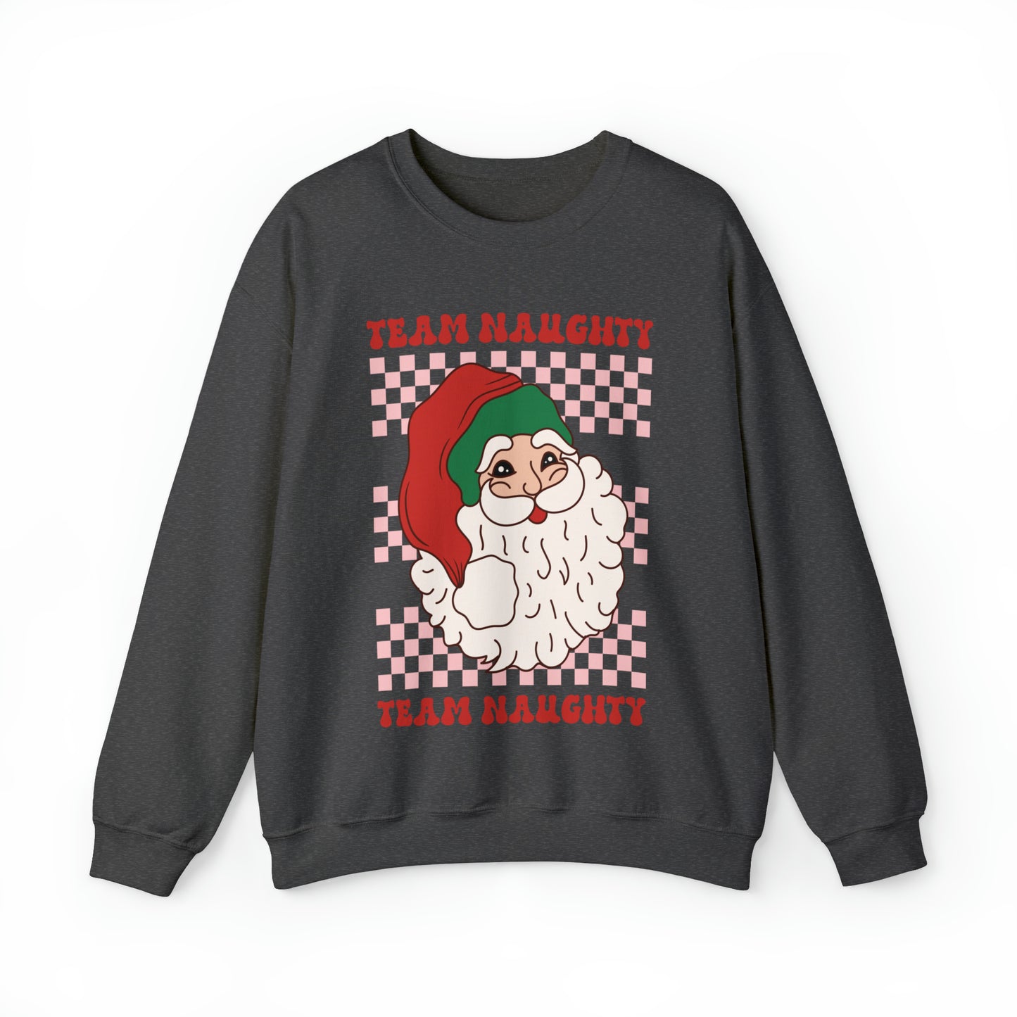 Team Naughty Women's Funny Christmas Crewneck Sweatshirt