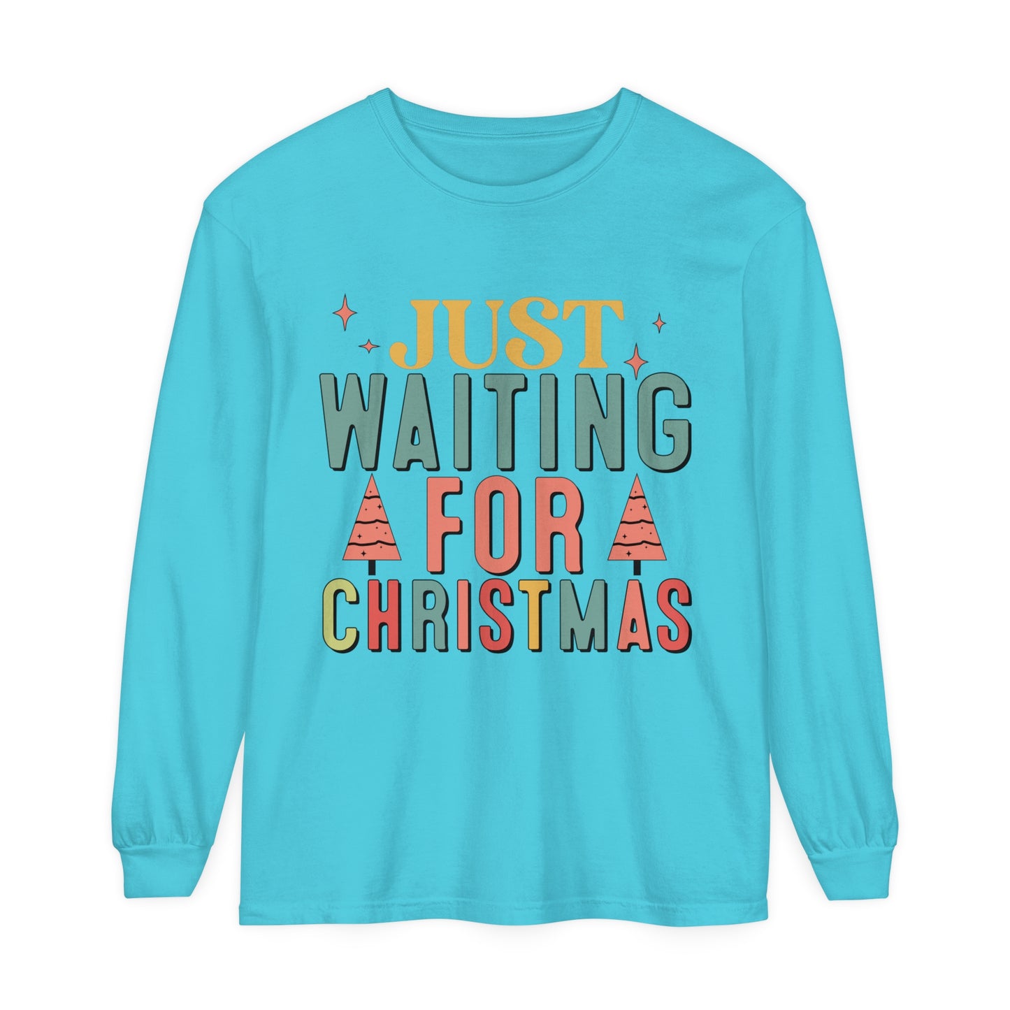 Just Waiting for Christmas Women's Loose Long Sleeve T-Shirt