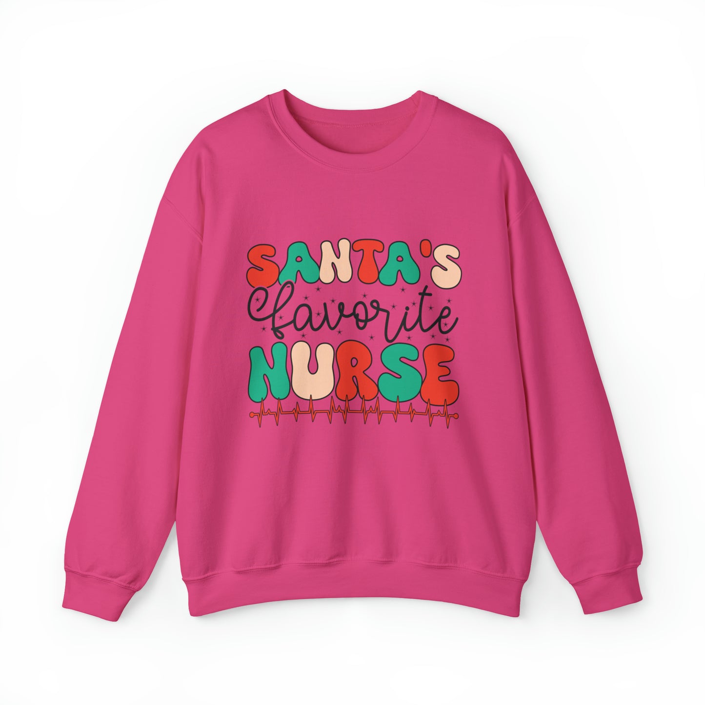 Santa's Favorite Nurse Women's Christmas Crewneck Sweatshirt