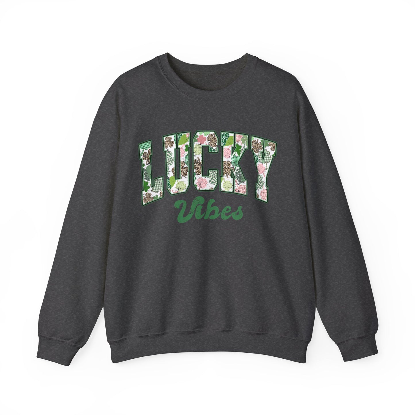 Lucky Vibes St. Patrick's Day Shamrock Women's Sweatshirt