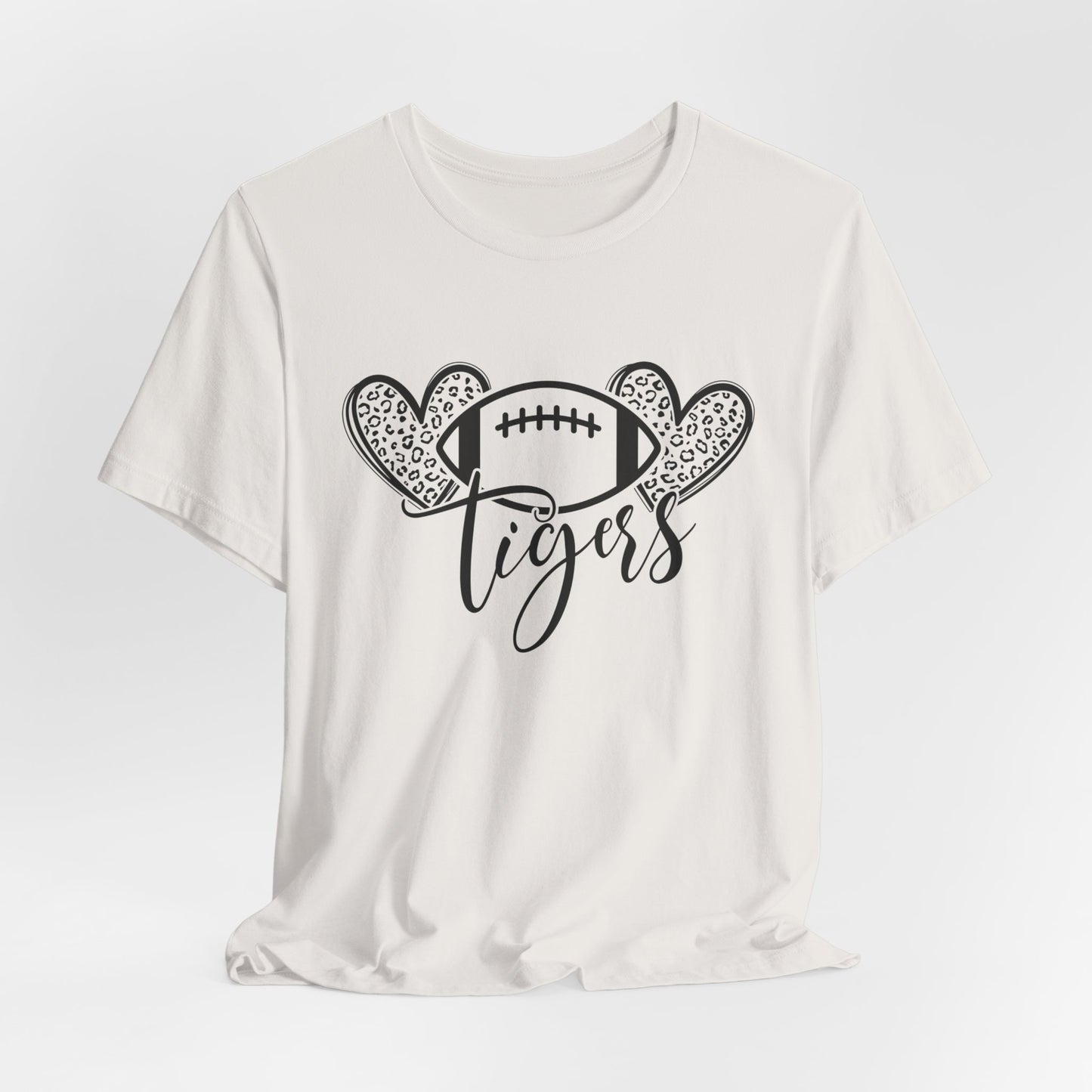 Tigers Football and Hearts Women's Short Sleeve Tee