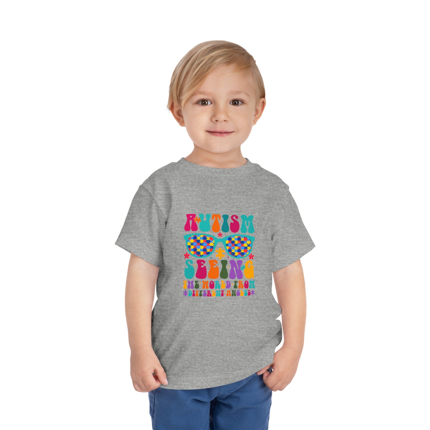 Autism Seeing The World Differently Advocate Toddler Short Sleeve Tee