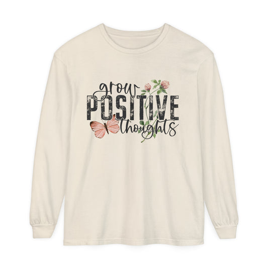 Grow Positive Thoughts Women's Loose Long Sleeve T-Shirt