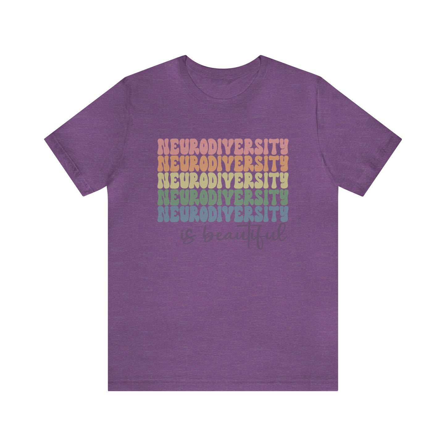 Neurodiversity is beautiful stacked Short Sleeve Women's Tee