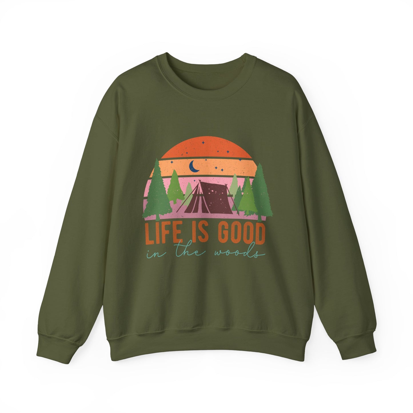 Life is good in the woods Women's Camping Hiking Sweatshirt