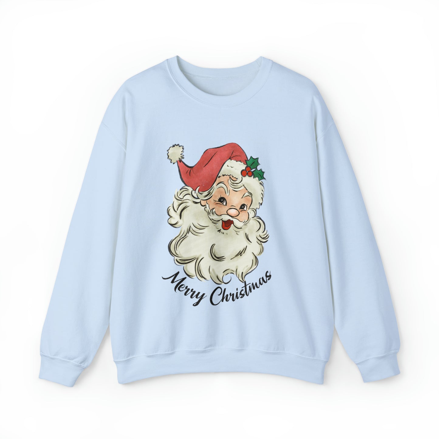 Merry Christmas Vintage Santa Women's Christmas Crewneck Sweatshirt