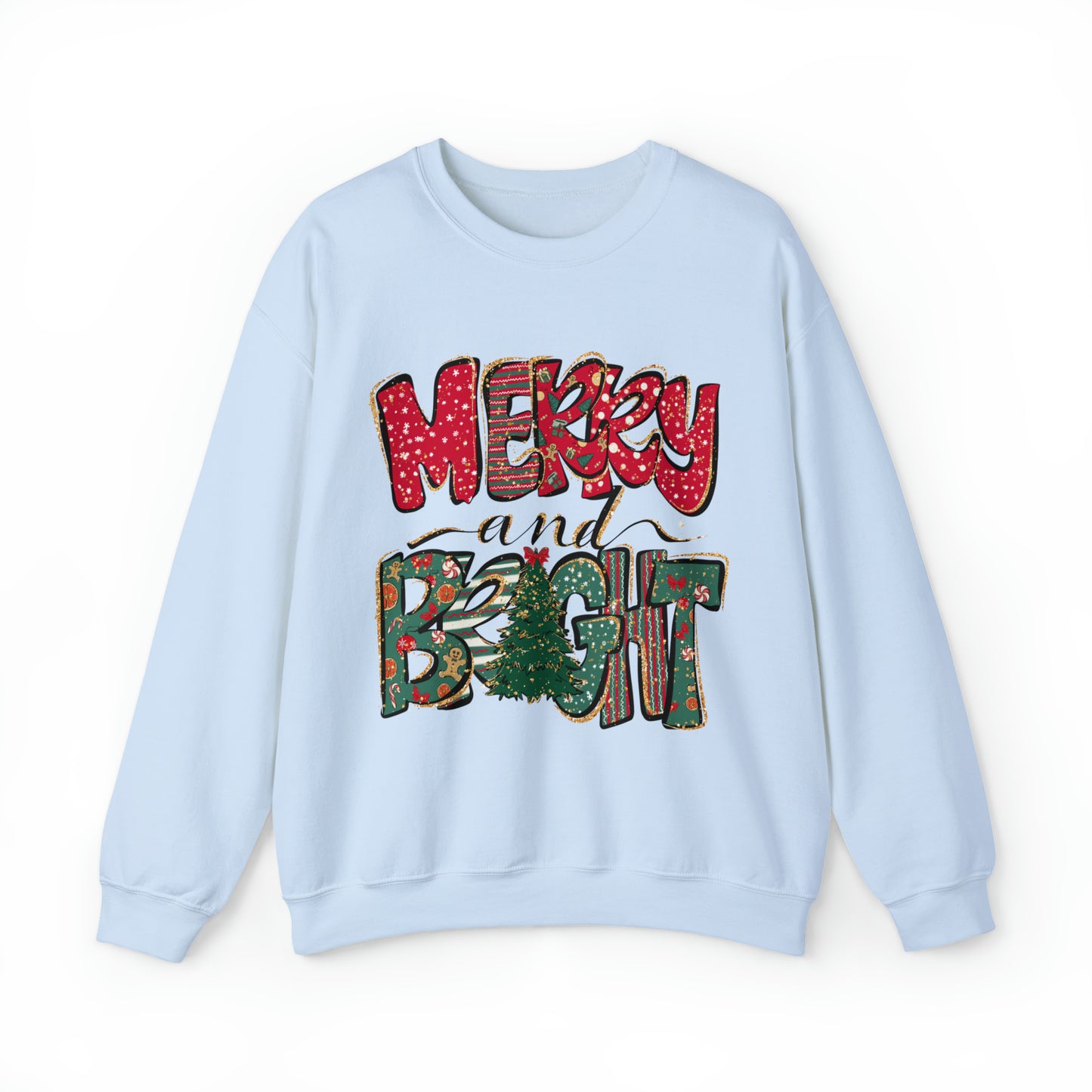 Merry and Bright Women's Christmas Crewneck Sweatshirt