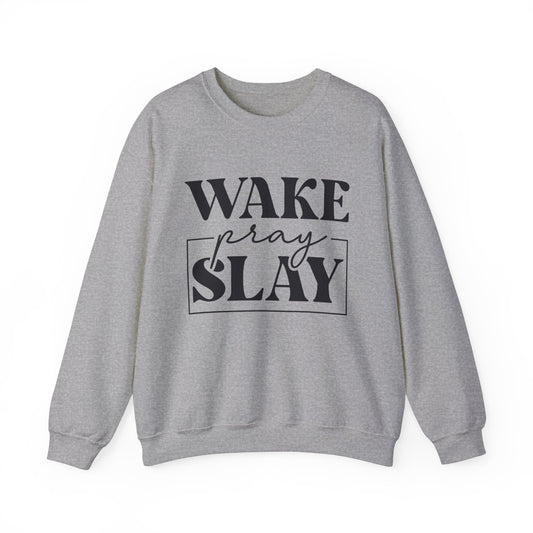 Wake Pray Slay Women's Bible Verse Sweatshirt