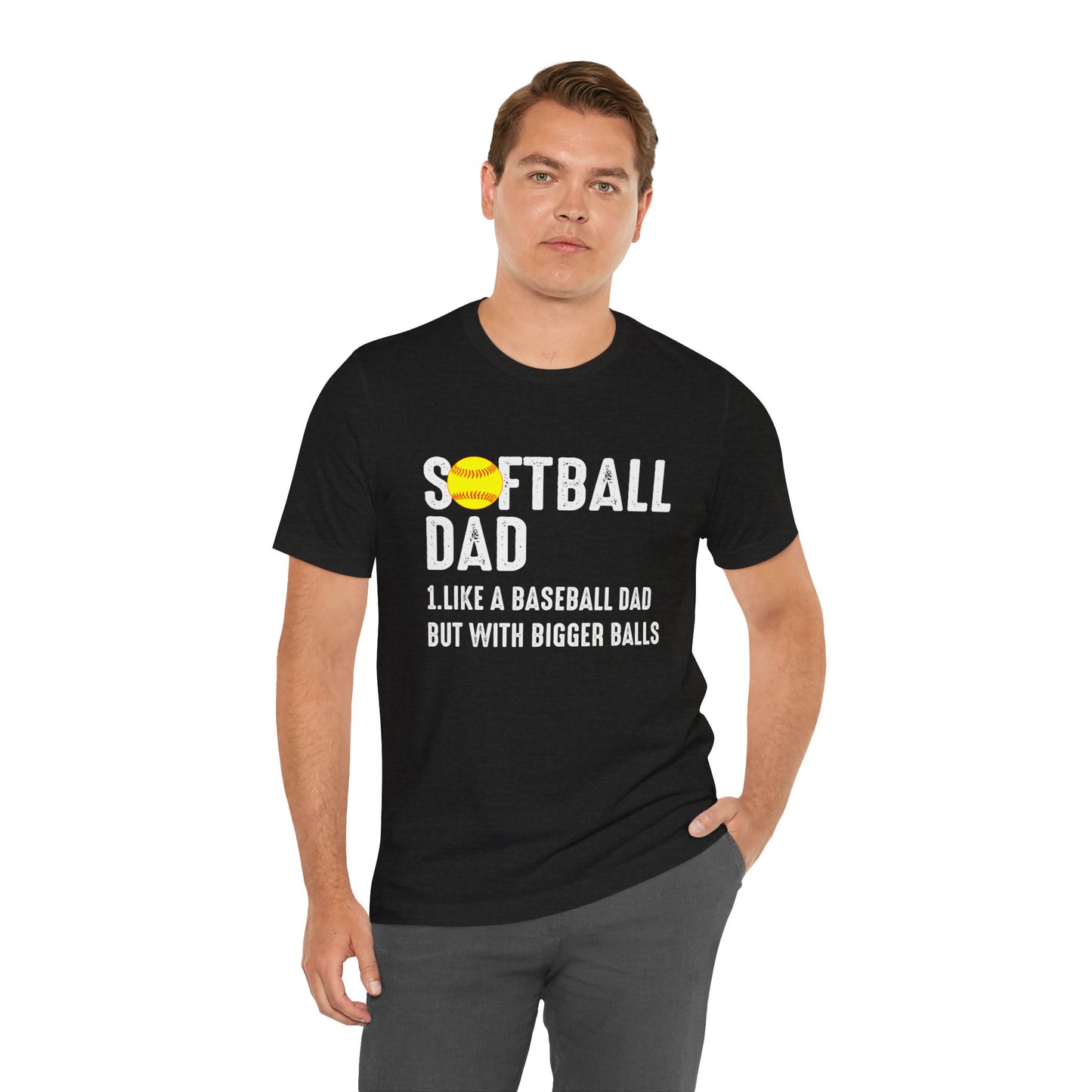 Softball Dad Funny Short Sleeve Shirt