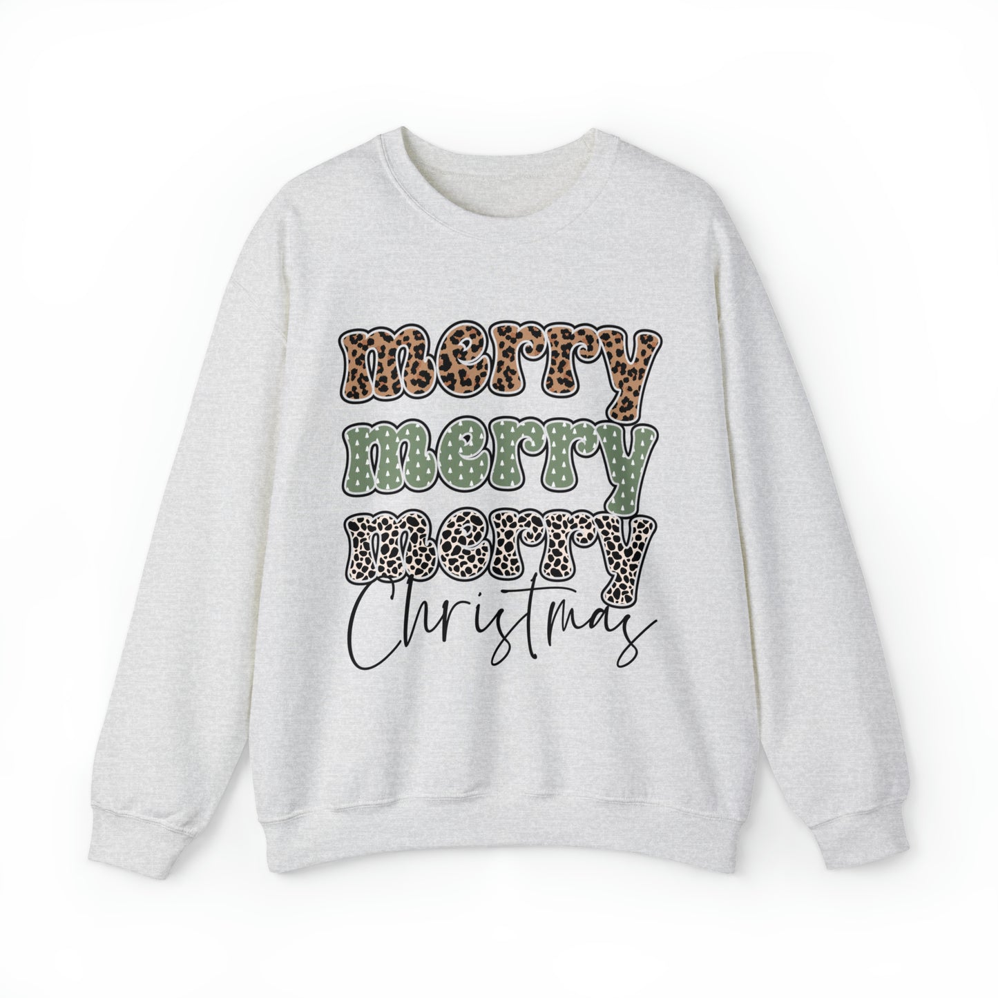 Merry Merry Merry Christmas Women's Christmas Crewneck Sweatshirt