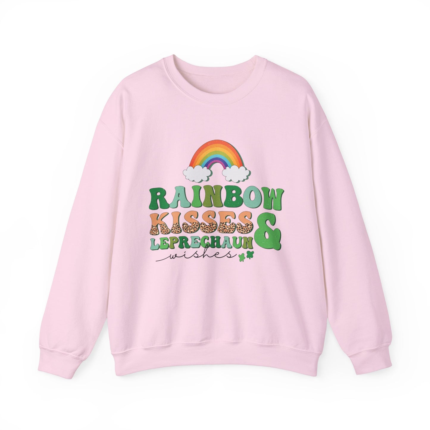 Rainbow Kisses & Leprechaun Wishes St. Patrick's Day Women's Sweatshirt