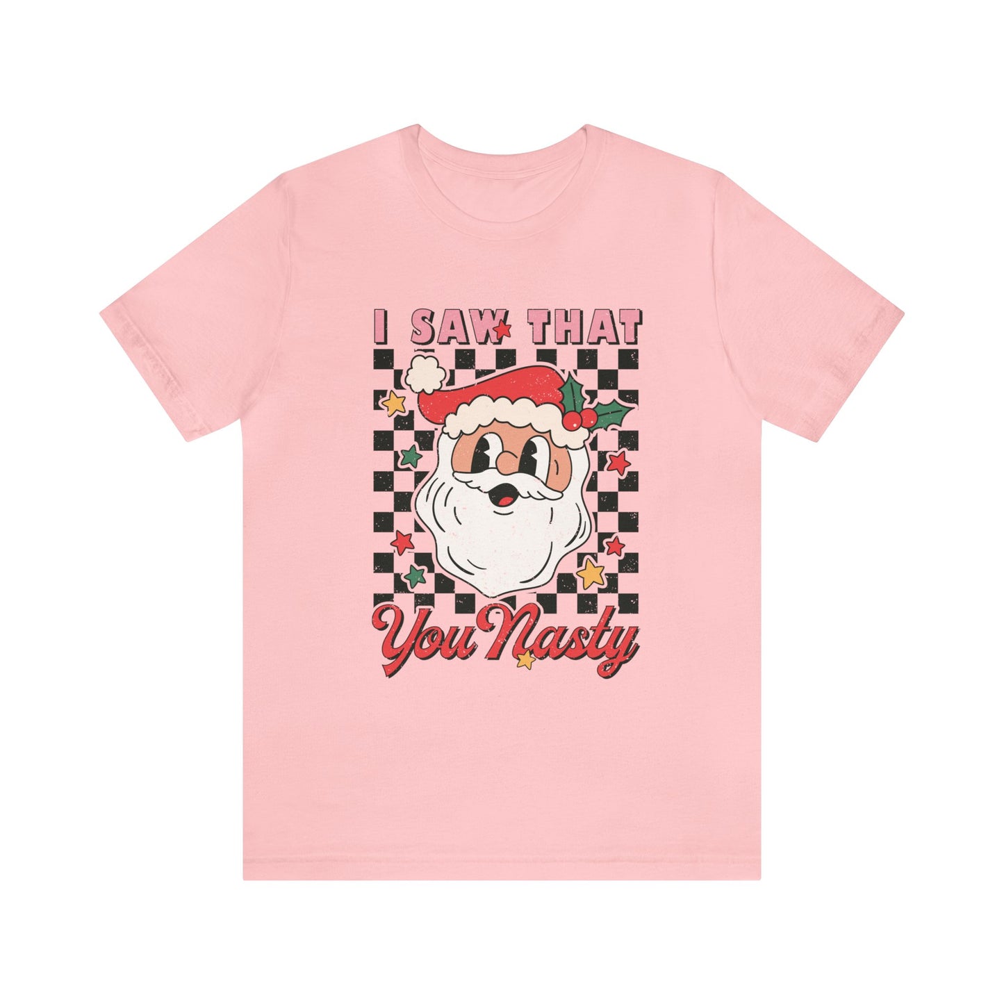 Funny Santa Women's Short Sleeve Christmas T Shirt