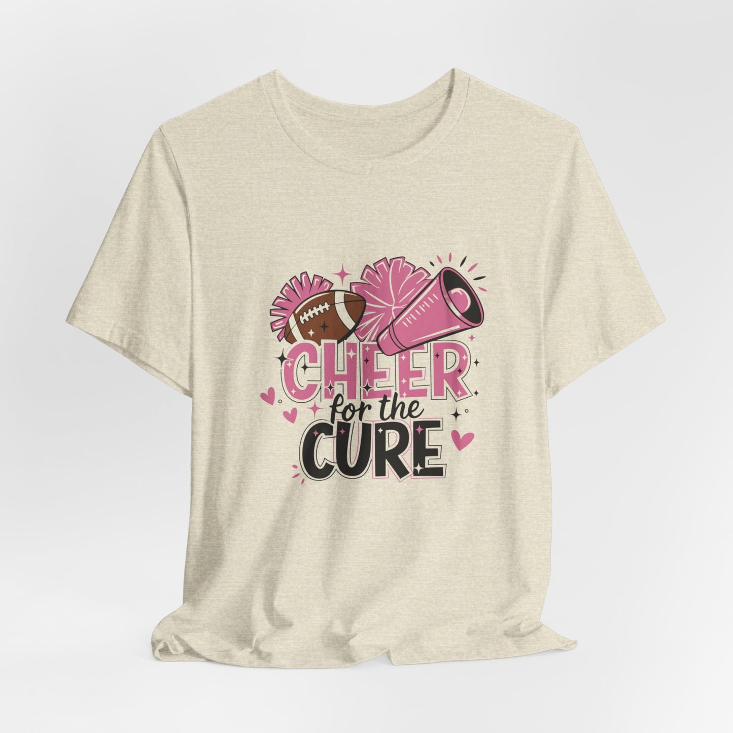 Cheer for the cure Breast Cancer Awareness Short Sleeve Tee