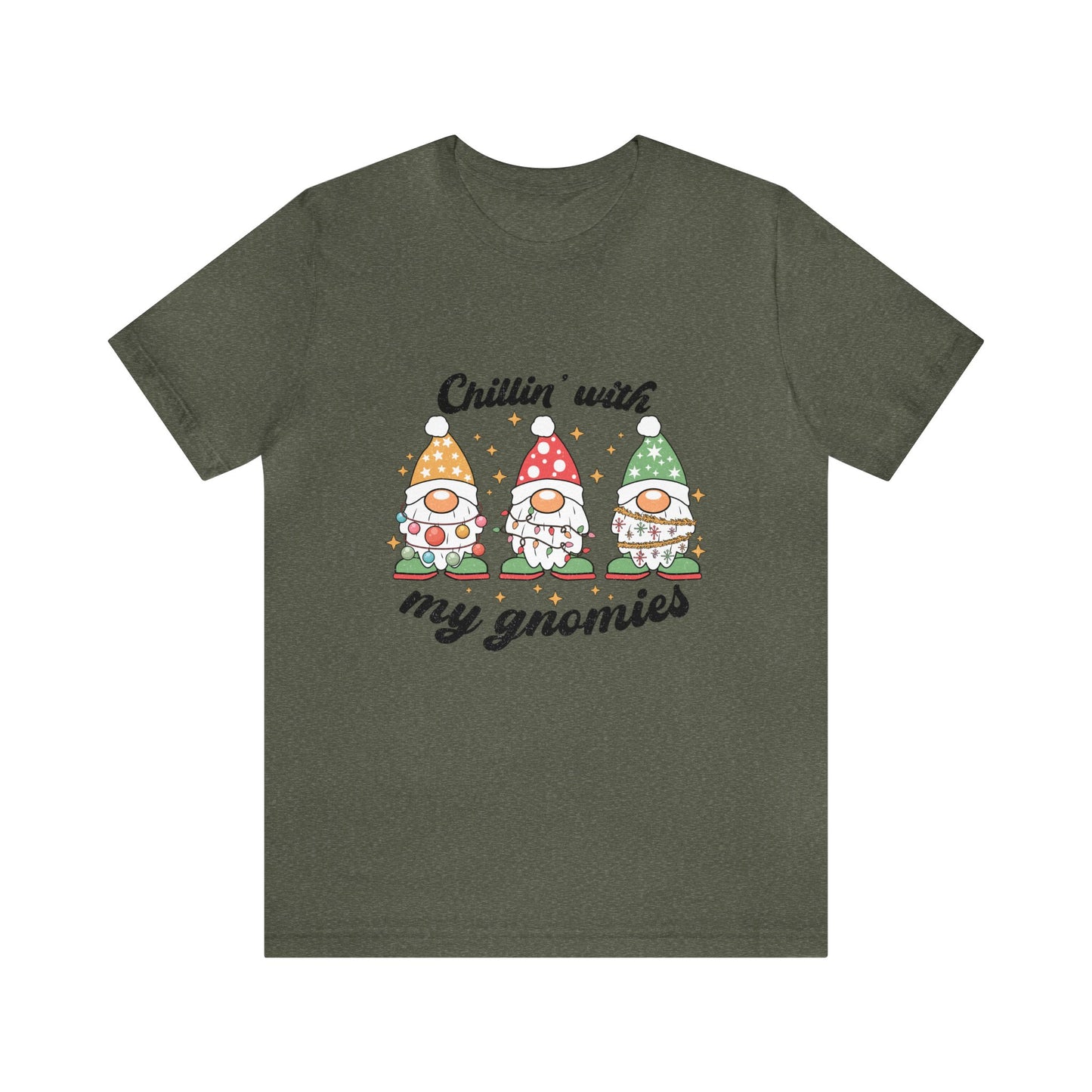 Chillin' With My Gnomies Women's Short Sleeve Christmas T Shirt