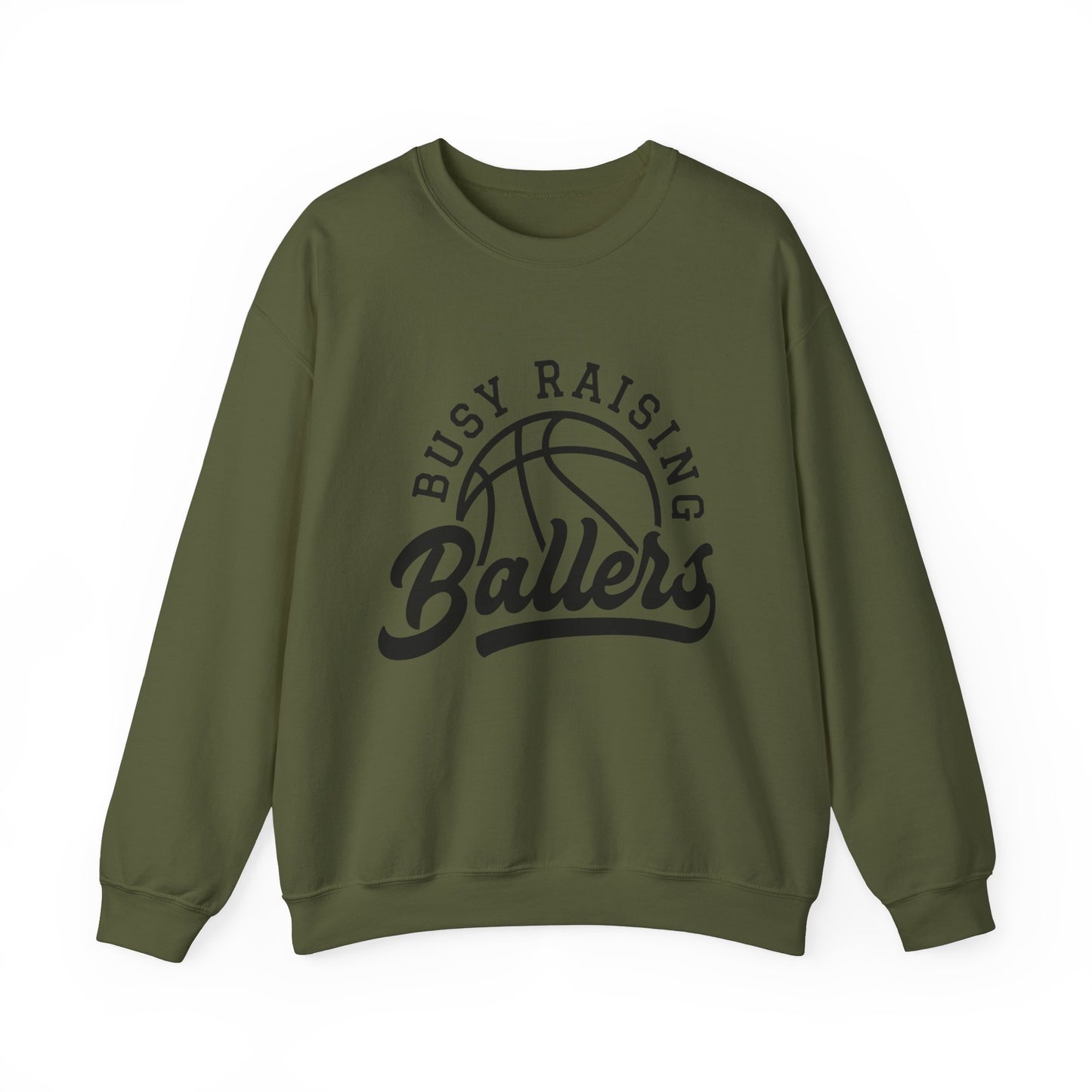 Busy Raising Ballers Women's Basketball Sweatshirt Basketball Mom