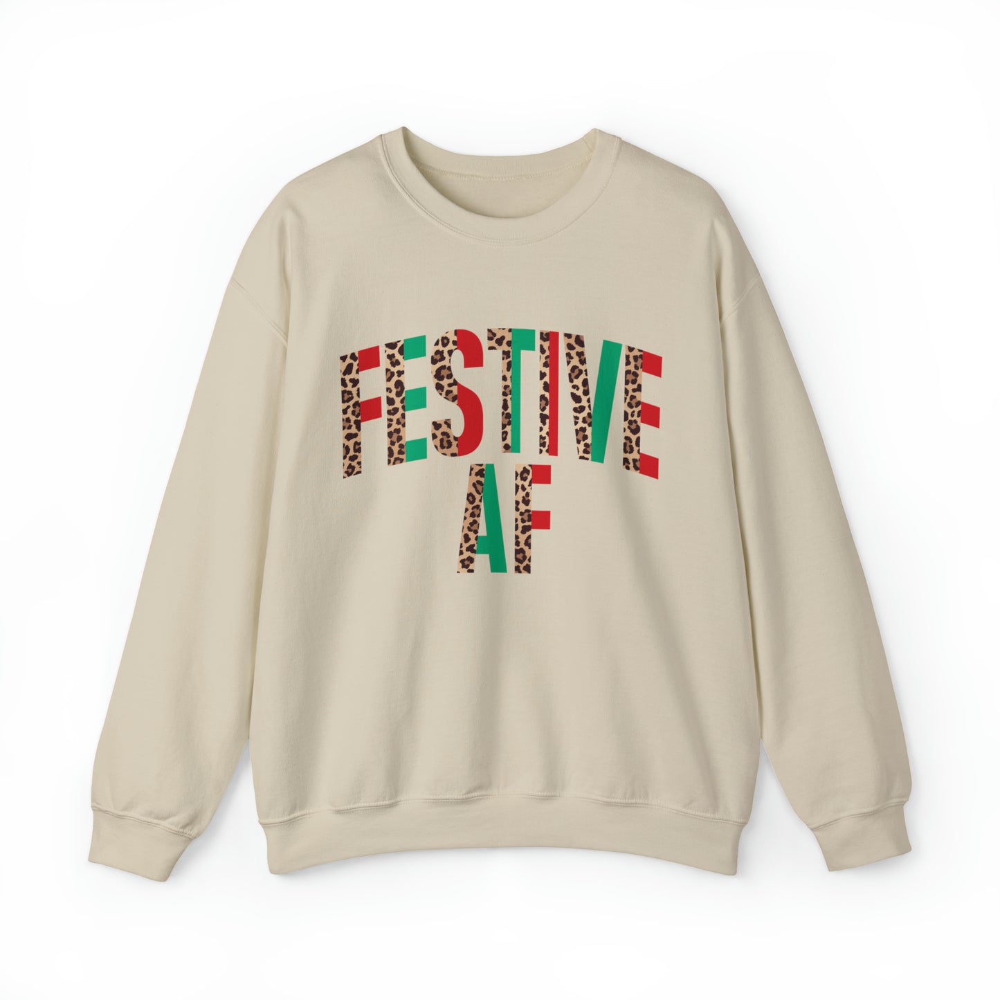 Festive AF Women's Christmas Crewneck Sweatshirt