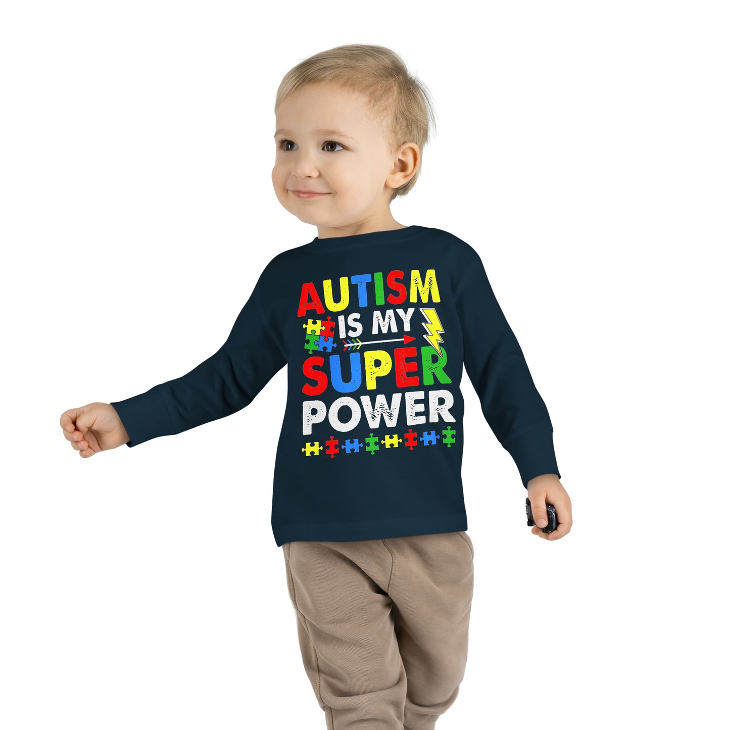 Autism is my super power Toddler Long Sleeve Tee