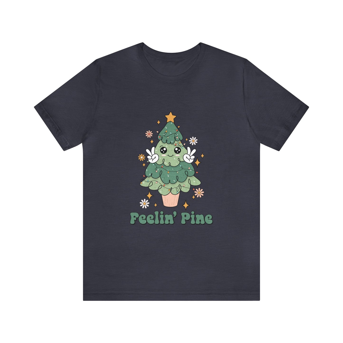 Feelin' Pine Women's Short Sleeve Christmas Tree T Shirt