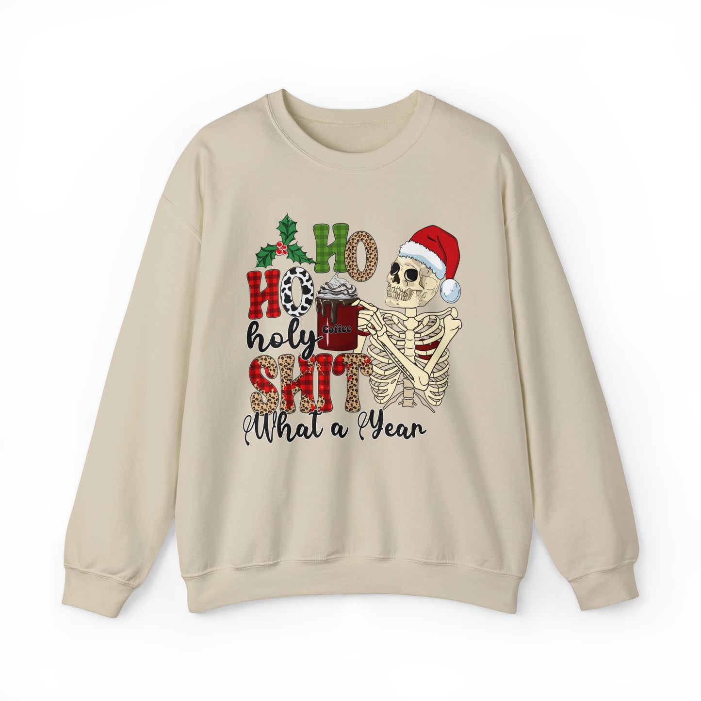 HOHOHO What a Year Women's Christmas Crewneck Sweatshirt