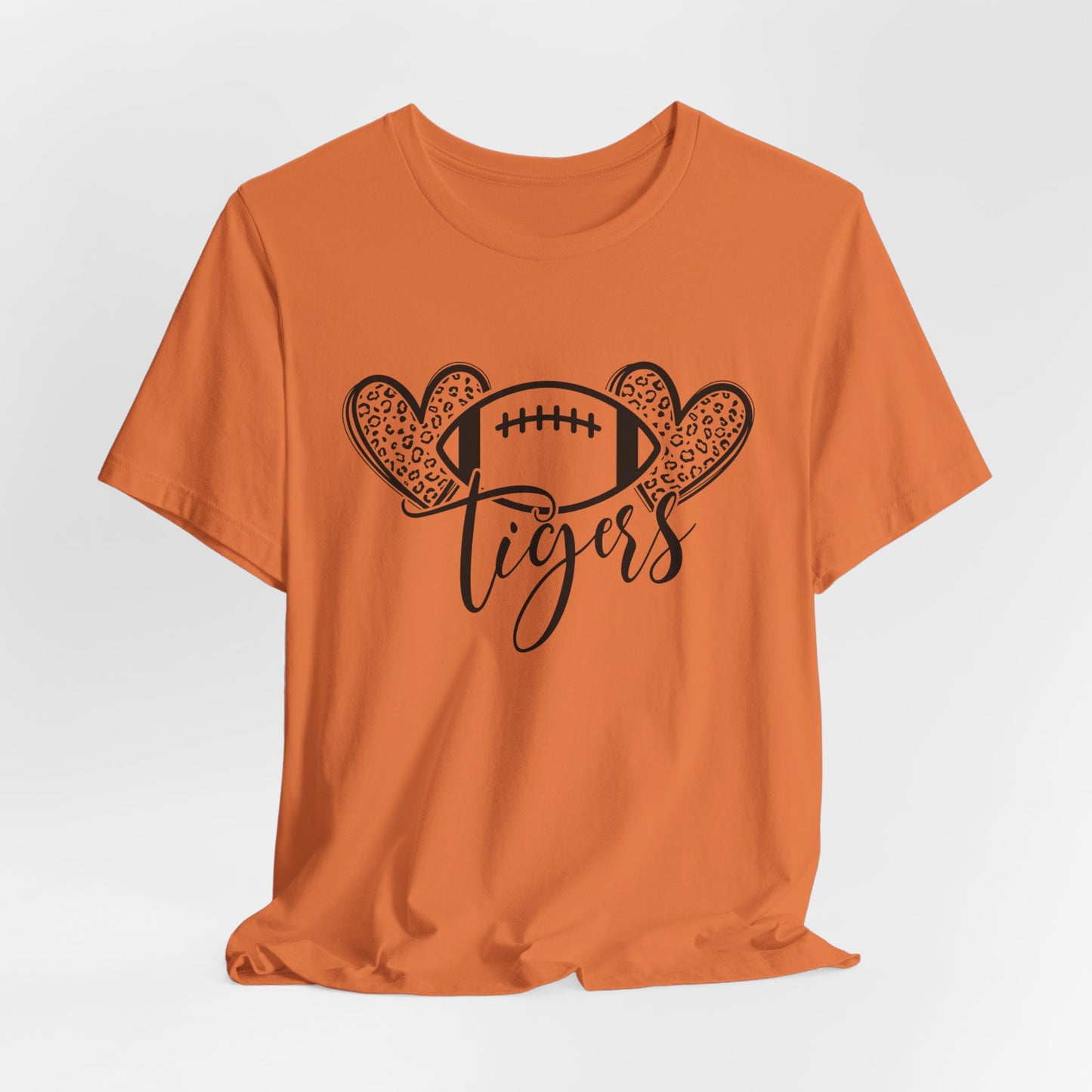 Tigers Football and Hearts Women's Short Sleeve Tee