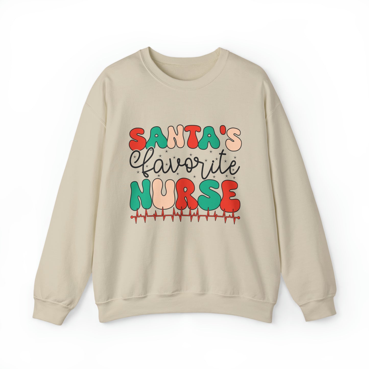 Santa's Favorite Nurse Women's Christmas Crewneck Sweatshirt