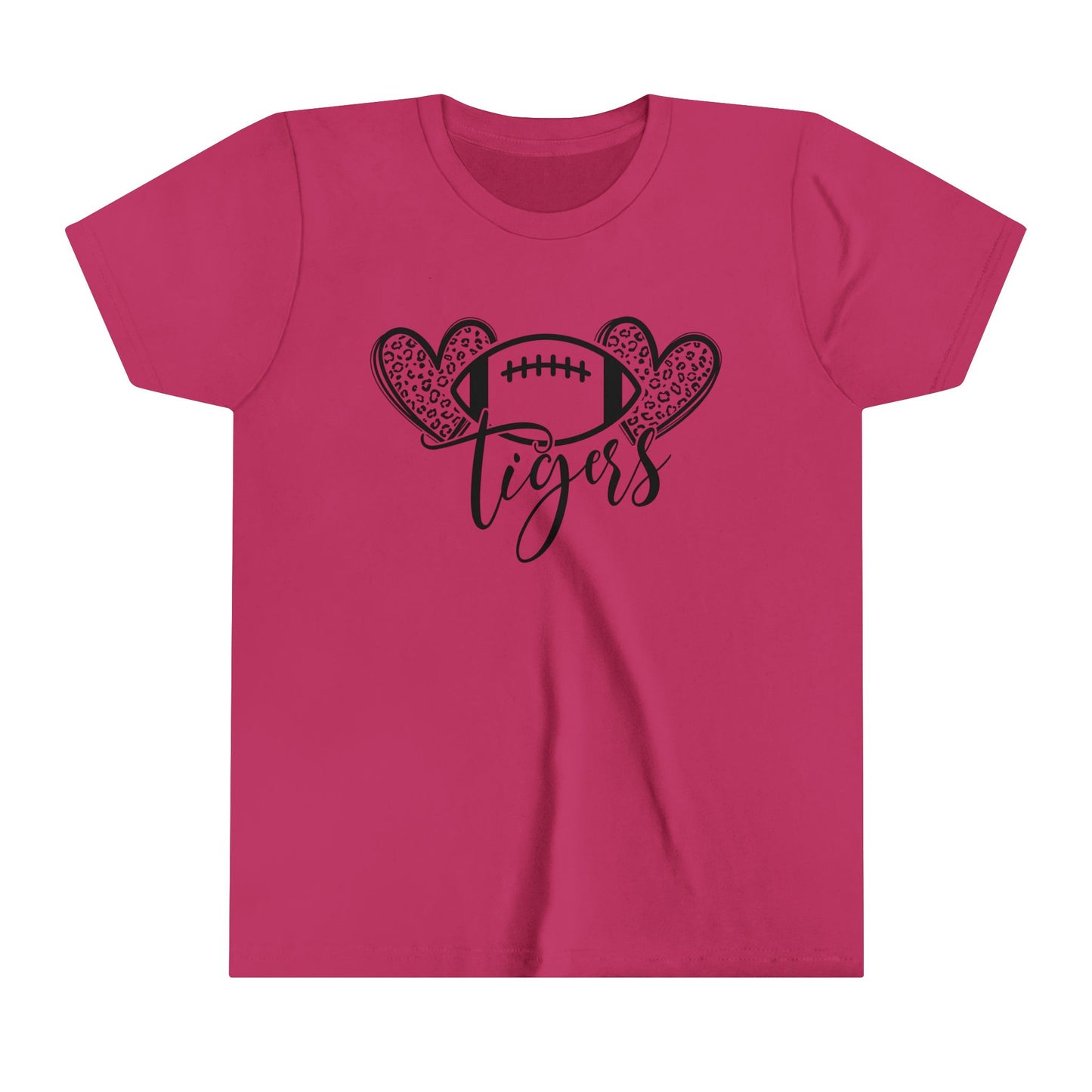 Tigers Football Heart Girl's Youth Shirt