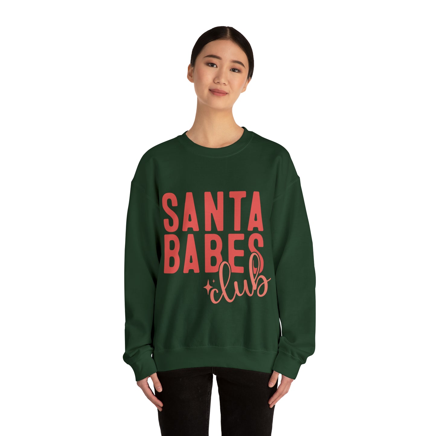 Santa Babes Club Women's Christmas Crewneck Sweatshirt