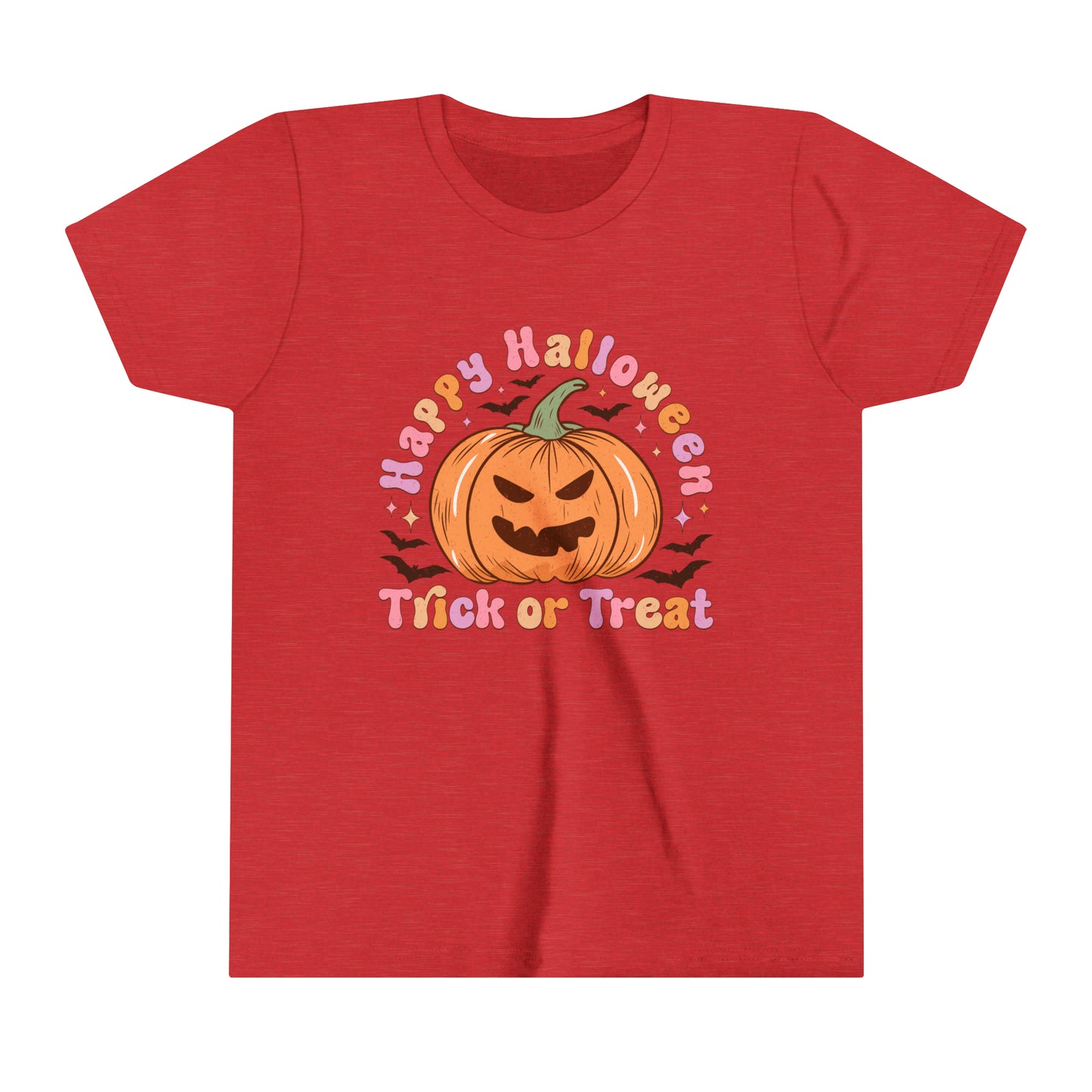 Happy Halloween Trick or Treat Girl's Youth Short Sleeve Tee