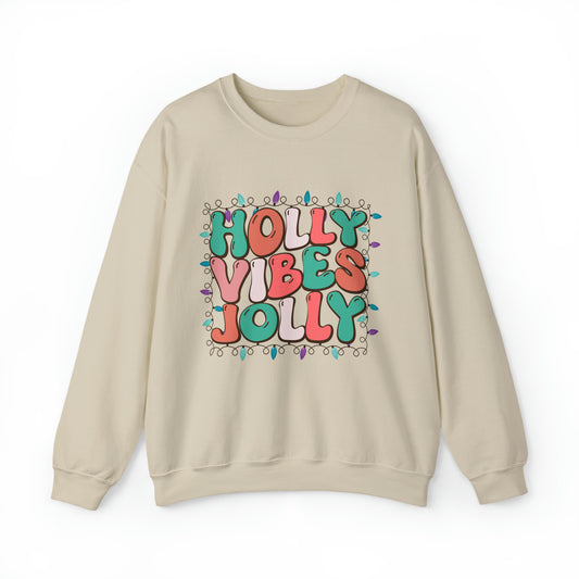 Holly Jolly Vibes Women's  Santa Christmas Crewneck Sweatshirt