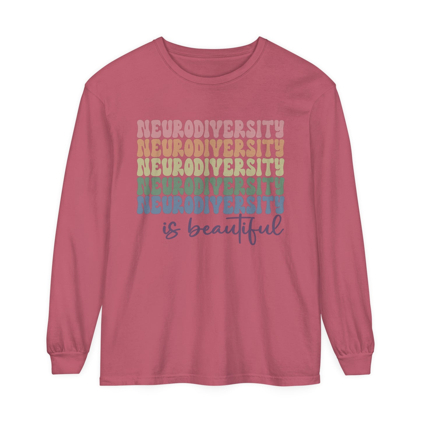 Neurodiversity is beautiful stacked Women's Long Sleeve T-Shirt