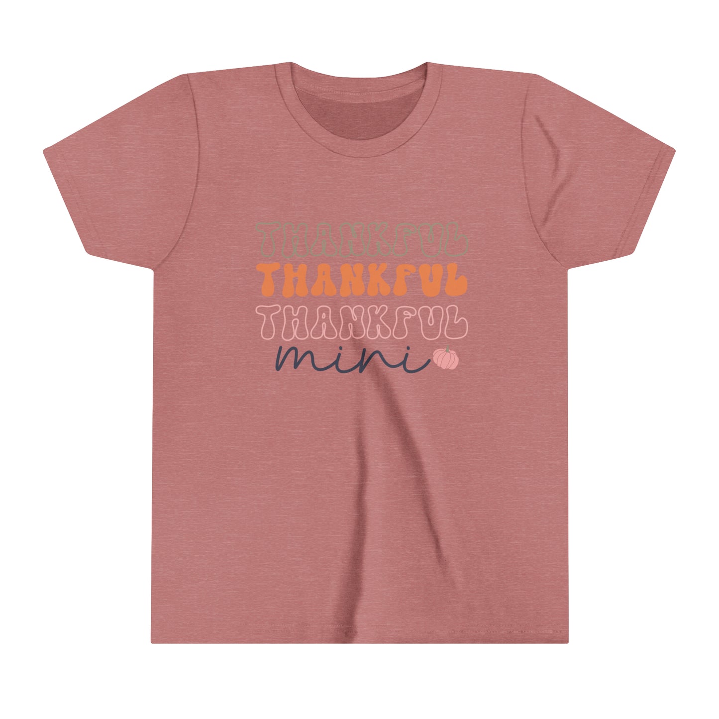 Style 1 Thankful Mini Girl's Youth Short Sleeve Tee