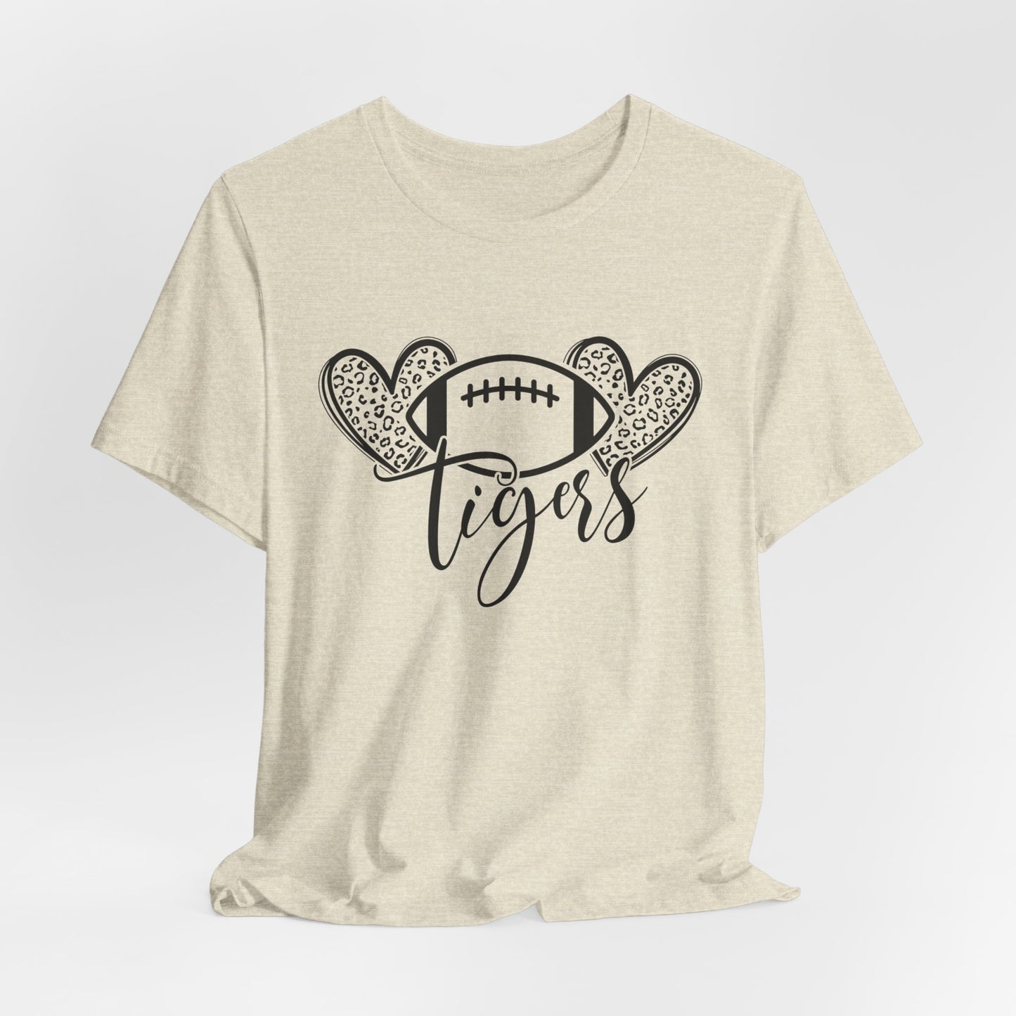 Tigers Football and Hearts Women's Short Sleeve Tee