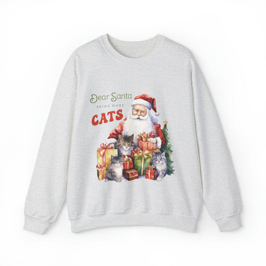 Dear Santa, Bring More Cats Women's Christmas Sweatshirt