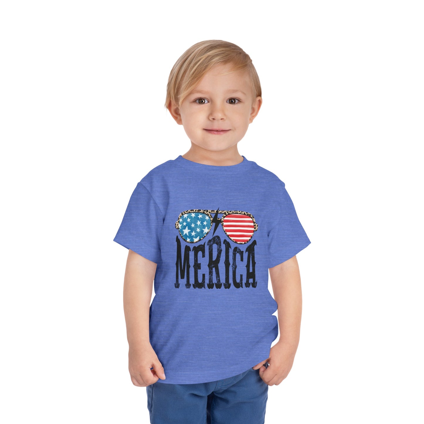 'Merica 4th of July Toddler Short Sleeve Tee