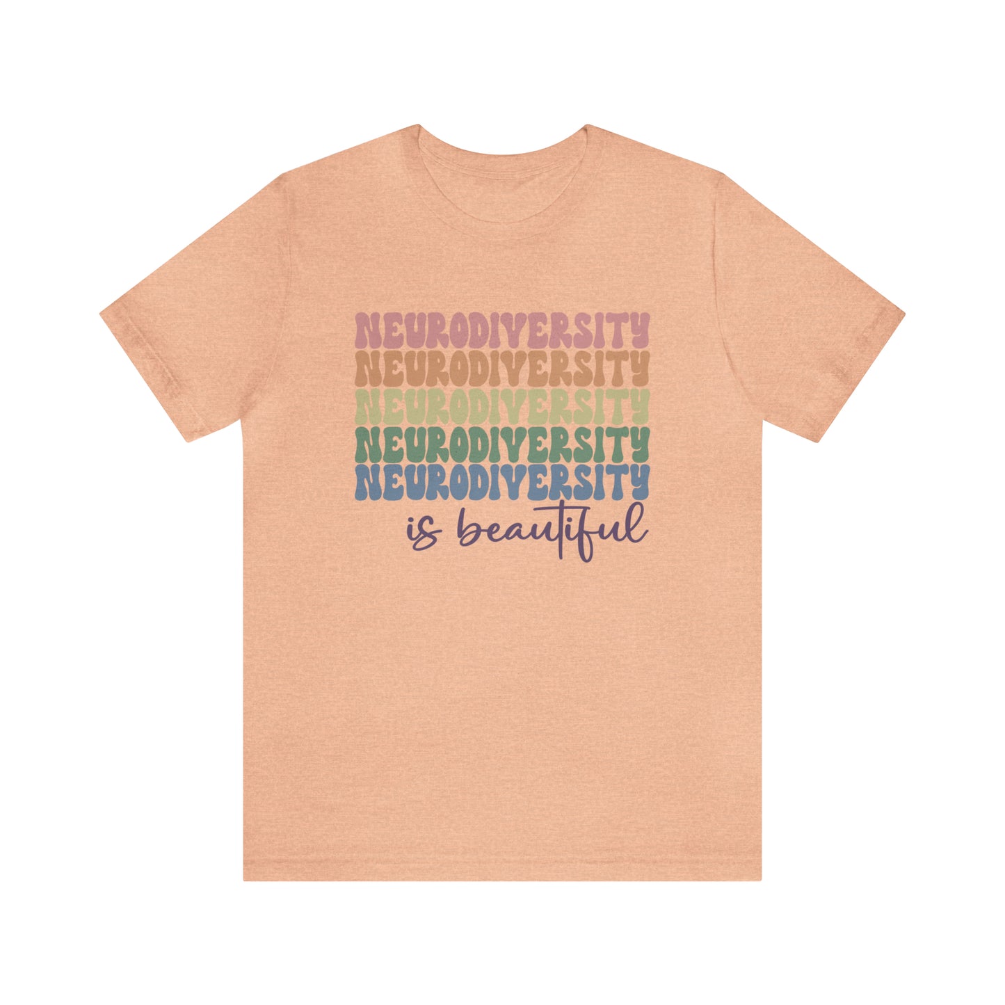 Neurodiversity is beautiful stacked Short Sleeve Women's Tee