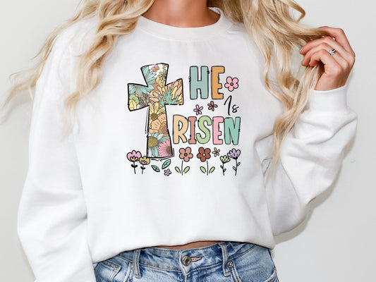 He is Risen Women's Easter Sweatshirt