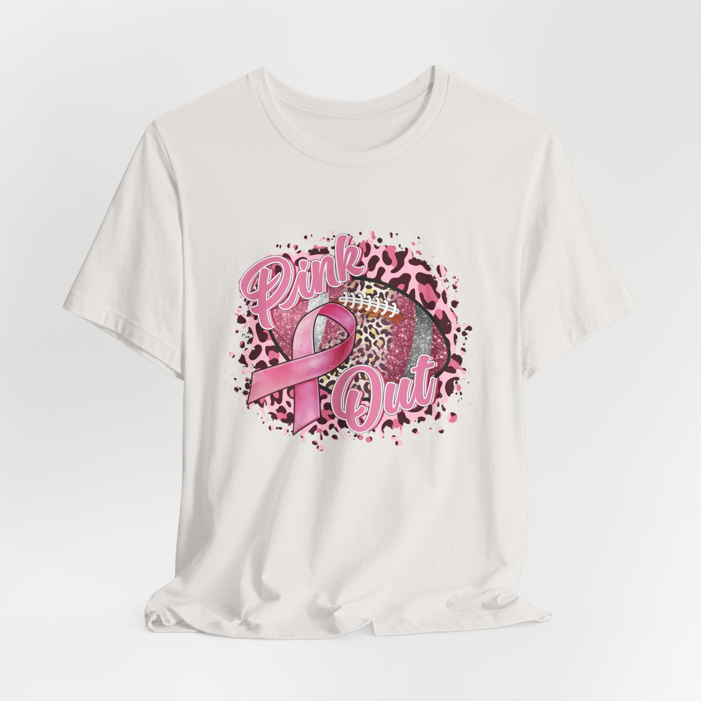 Pink Out Football Women's Breast Cancer Awareness Short Sleeve Tee