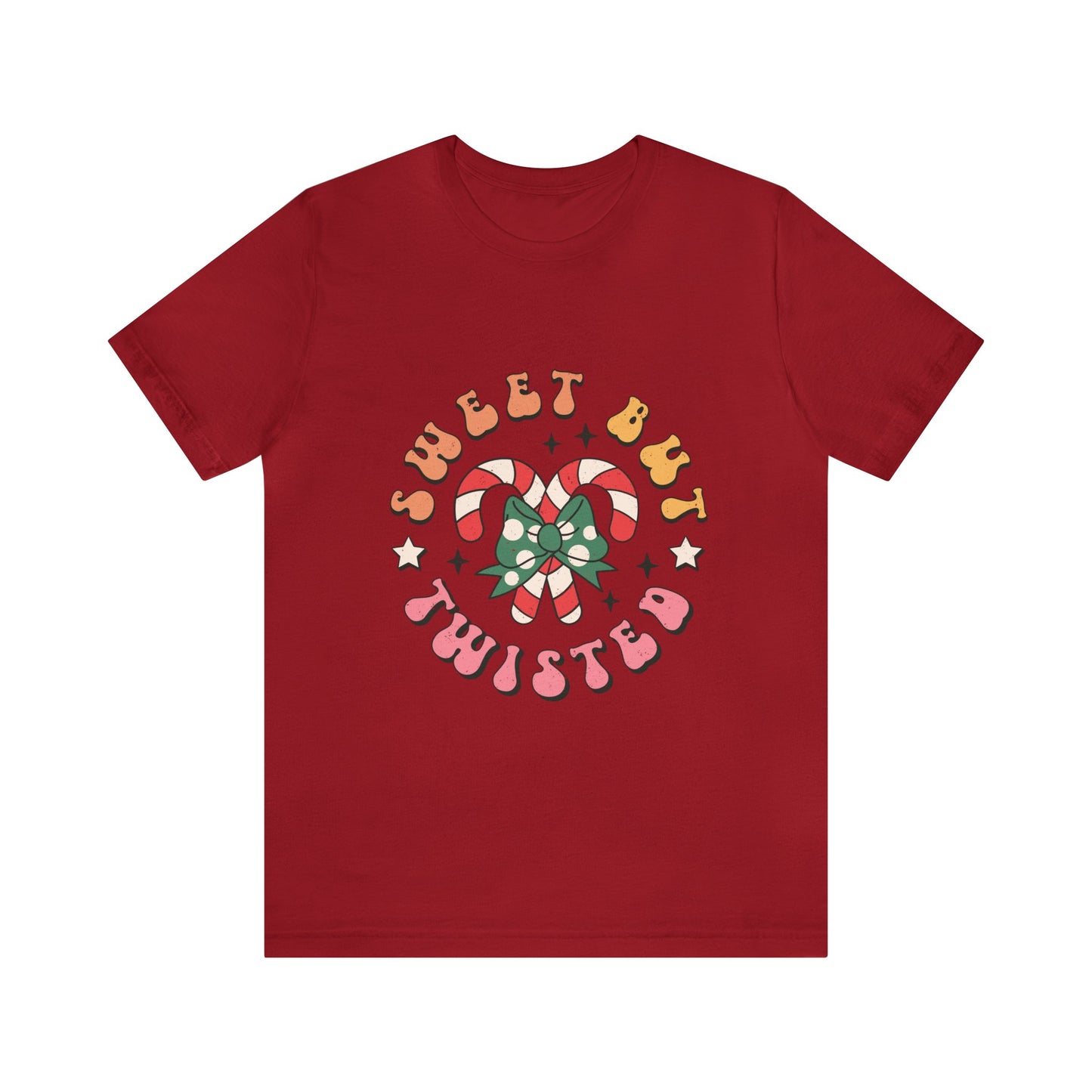 Sweet But Twisted Candy Cane Women's Short Sleeve Christmas T Shirt
