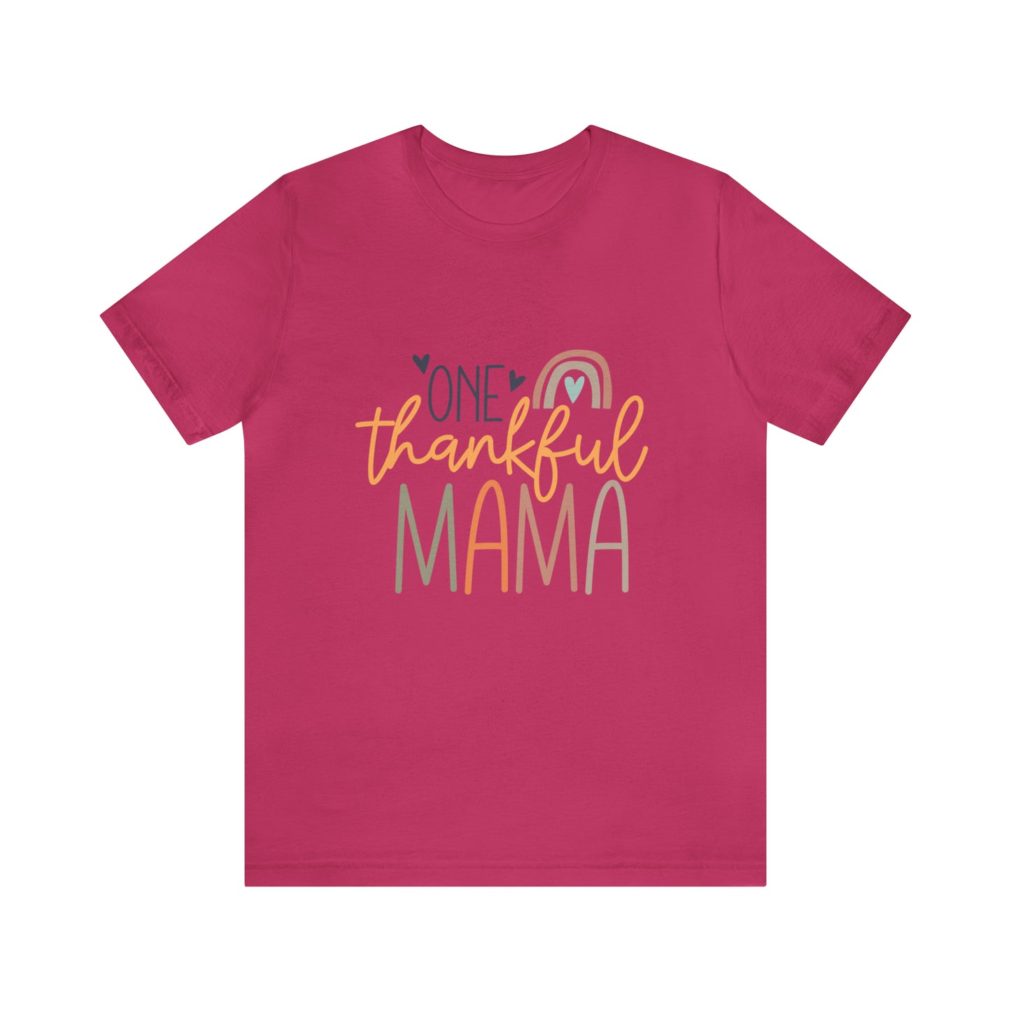 Style 4 One Thankful Mama Rainbow Short Sleeve Tee