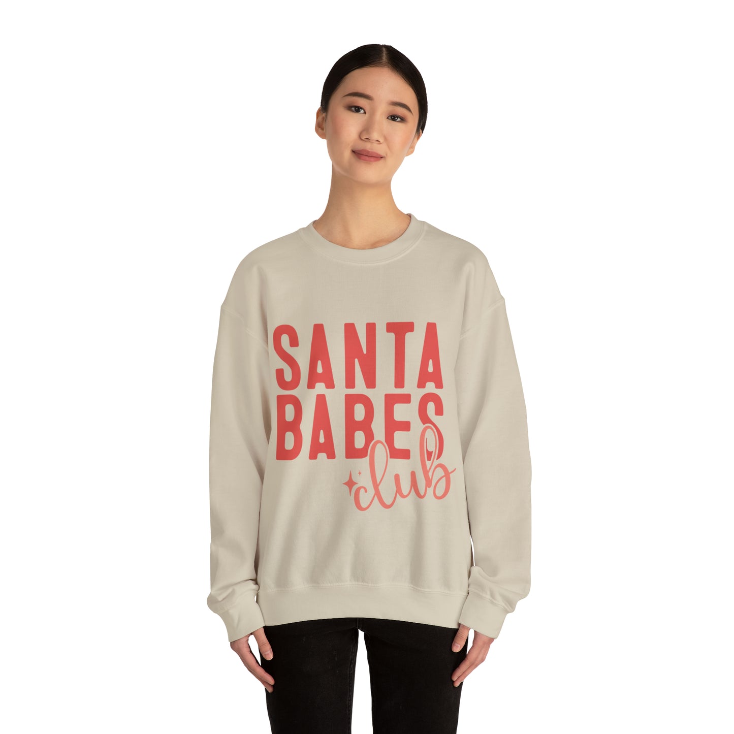 Santa Babes Club Women's Christmas Crewneck Sweatshirt