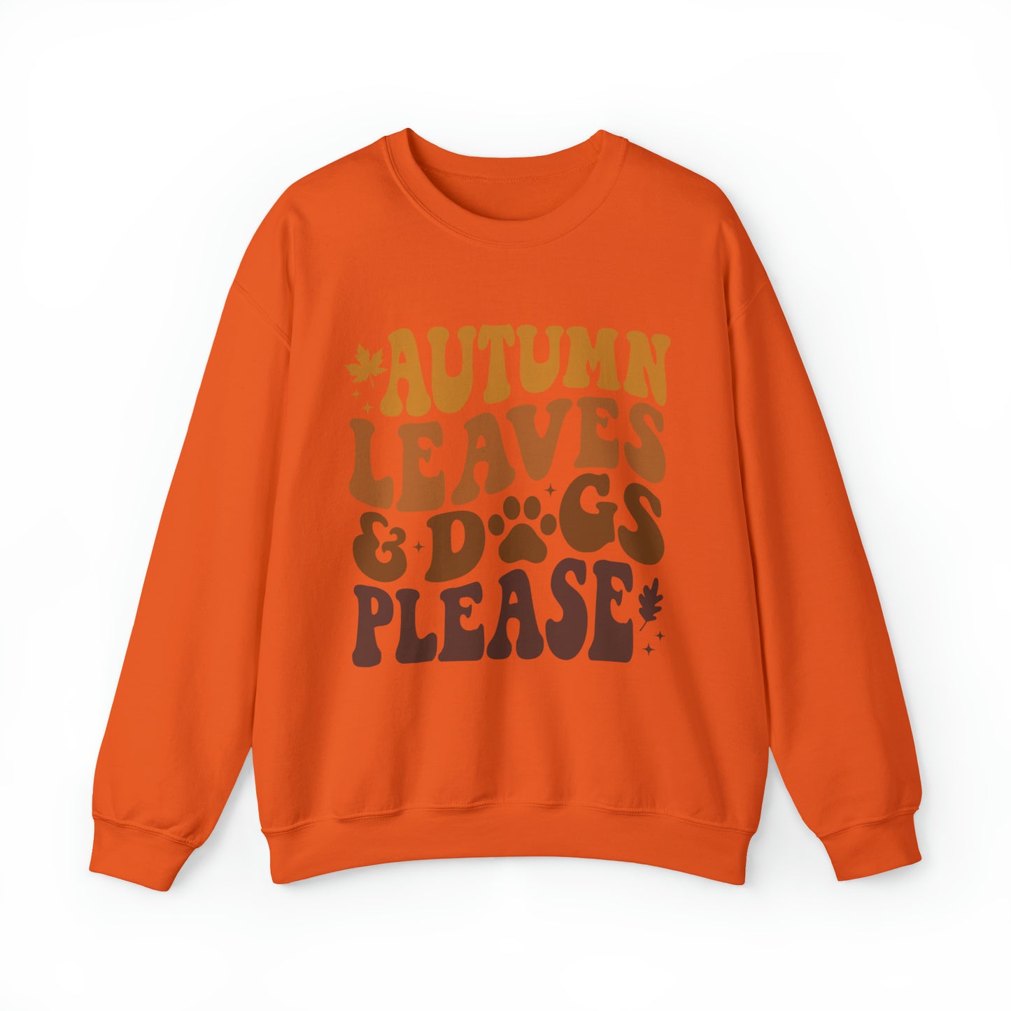 Autumn Leaves and Dogs Please Crewneck Sweatshirt